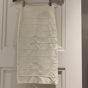 BCBG Maxazria white pencil shirt